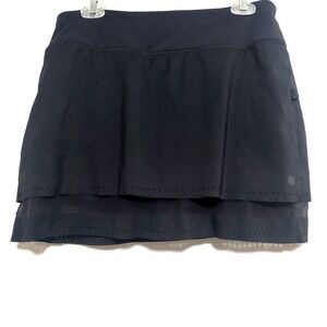Athleta Womens Med Tiered Skort Skirt Stretch Layered Mesh Pull-On Golf Tennis